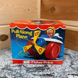 Fisher-Price Pull-Along Plane - Red, Blue, Yellow